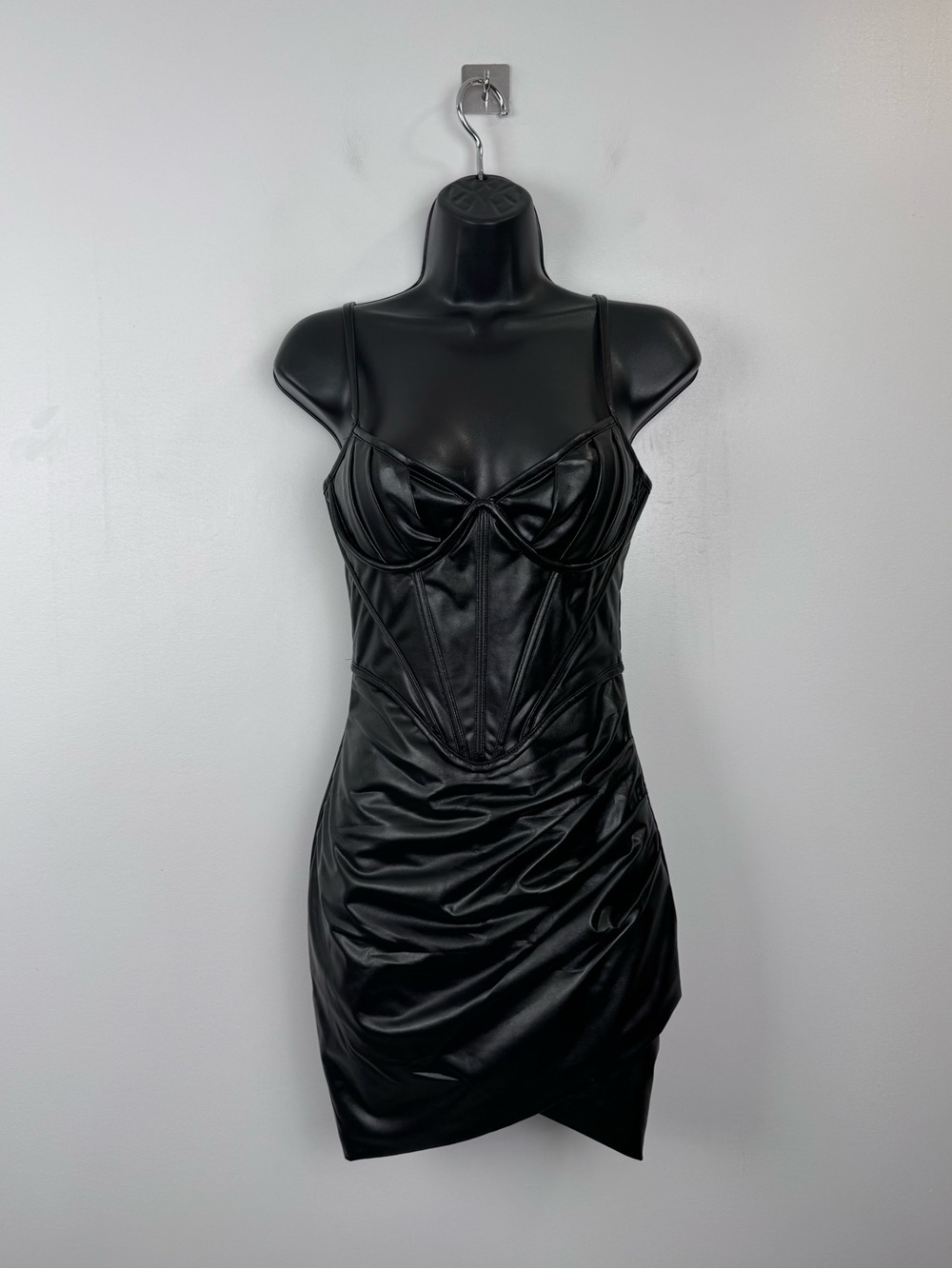 NWT Leau Vice Corset Mini Dress Women Black Size Small